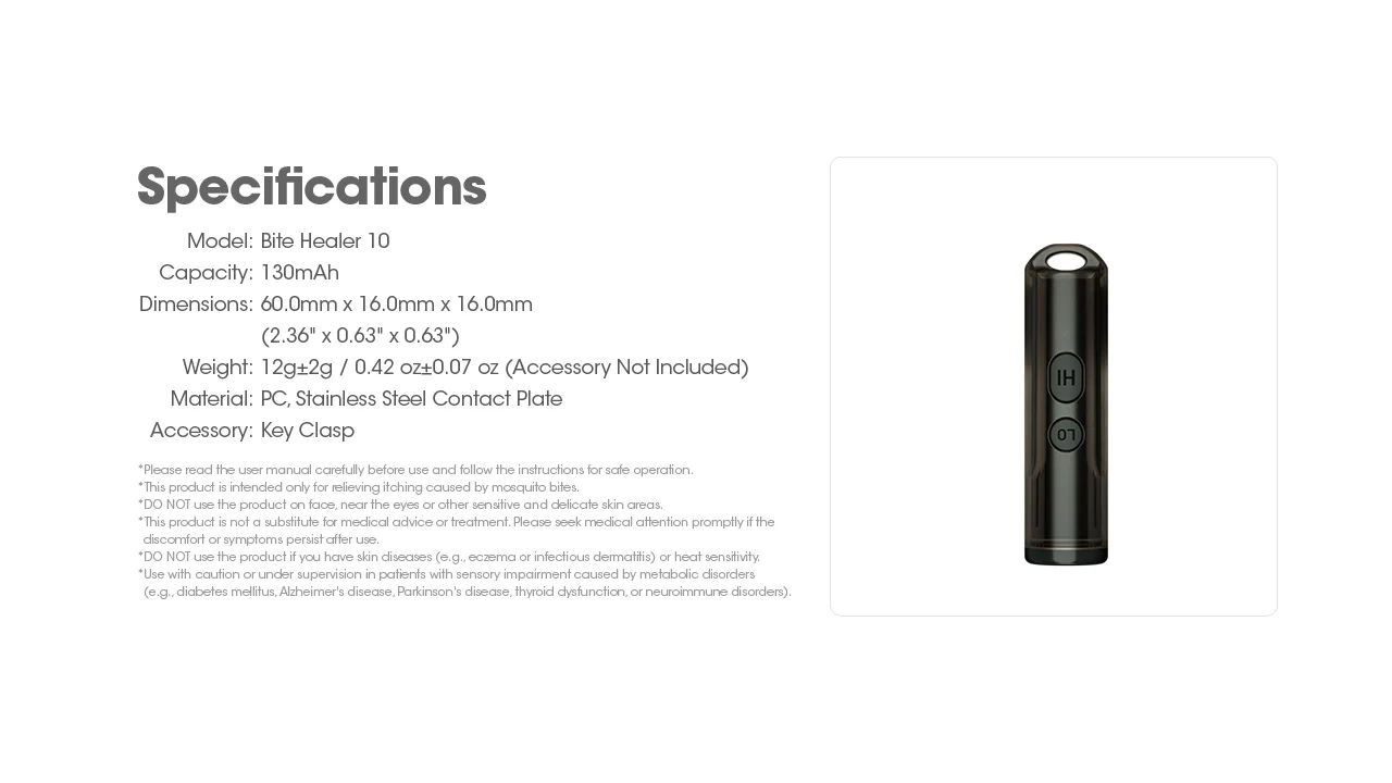 Nitecore Bite Healer 10 USB-C Rechargeable Bite Reliever - Image 11