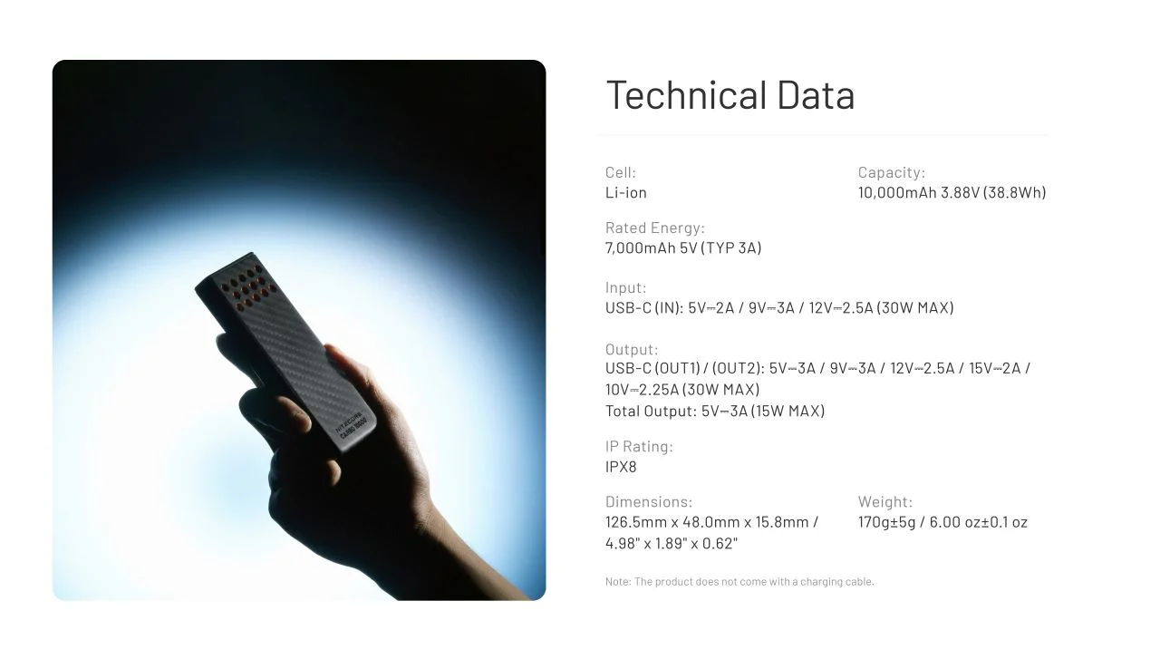 Nitecore Carbo 10000 Gen2 10,000mAh Fast-Charging Power Bank - Image 14