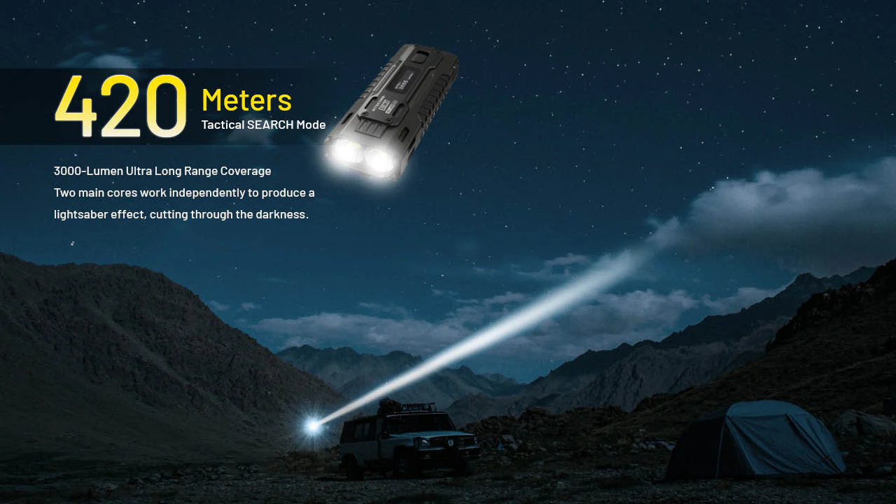 Nitecore EDC37 8000 Lumen USB-C Rechargeable Flat EDC Flashlight - Image 4