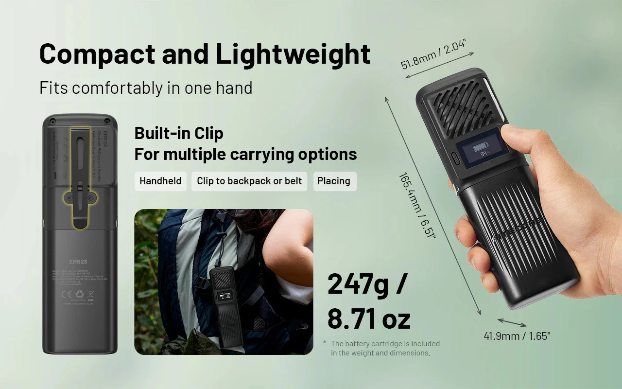 Nitecore EMR23 Rechargeable 2-in-1 Electronic Mosquito Repeller - Image 10