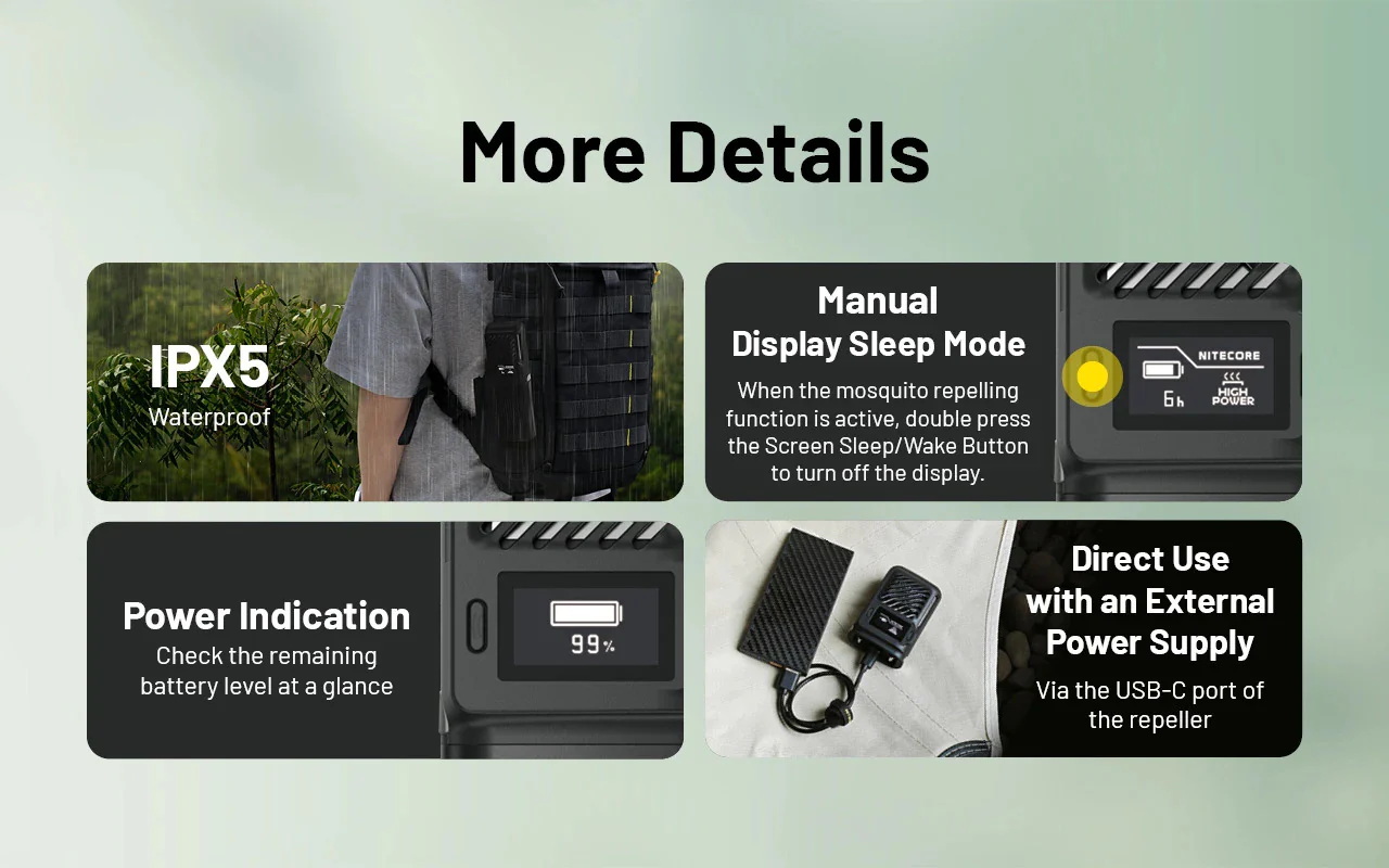 Nitecore EMR23 Rechargeable 2-in-1 Electronic Mosquito Repeller - Image 11