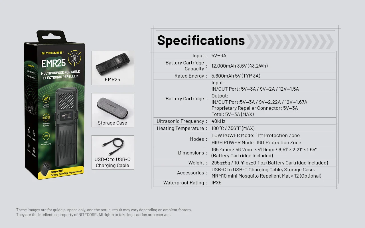 Nitecore EMR25 Multipurpose 3-in-1 Mosquito Repeller with Ultrasonic function - Image 13