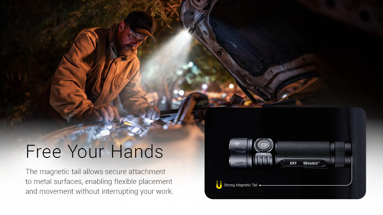Nitecore EX7 6000 Lumen High Performance Rechargeable Flashlight - Image 10
