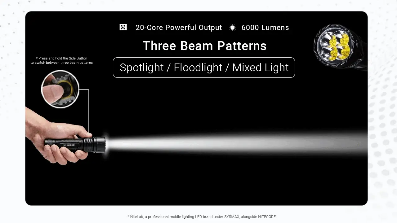 Nitecore EX7 6000 Lumen High Performance Rechargeable Flashlight - Image 4