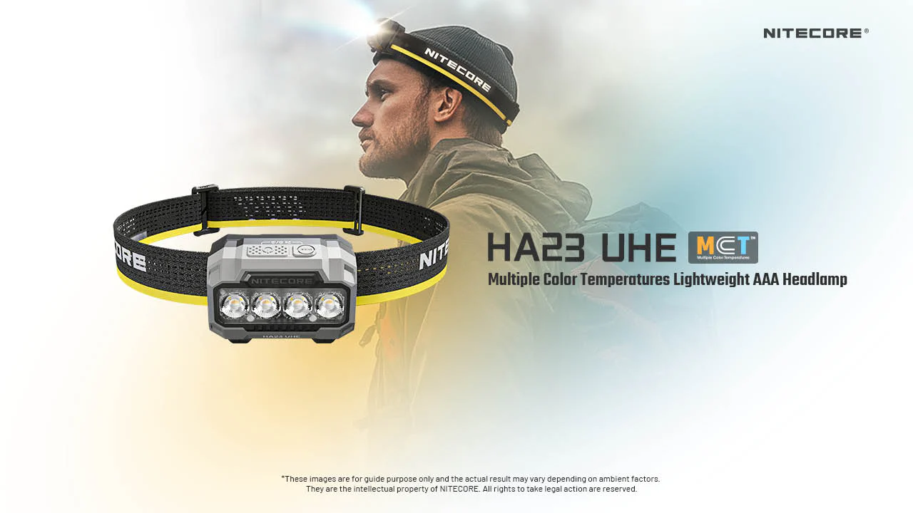 Nitecore HA23 UHE 600 Lumen AAA Camping Headlamp with Multiple Color Temperatures - Image 5