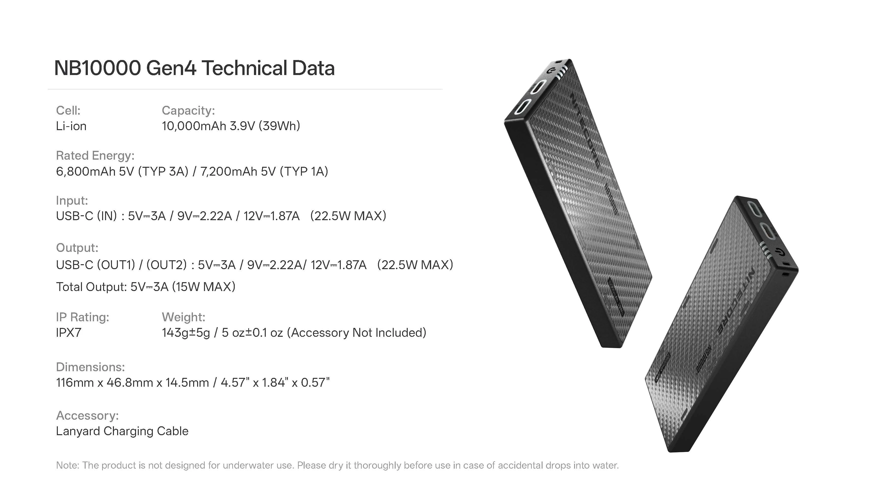 Nitecore NB10000 Gen4 (Gen 4) Ultralight 10000mAh Power Bank - Image 12