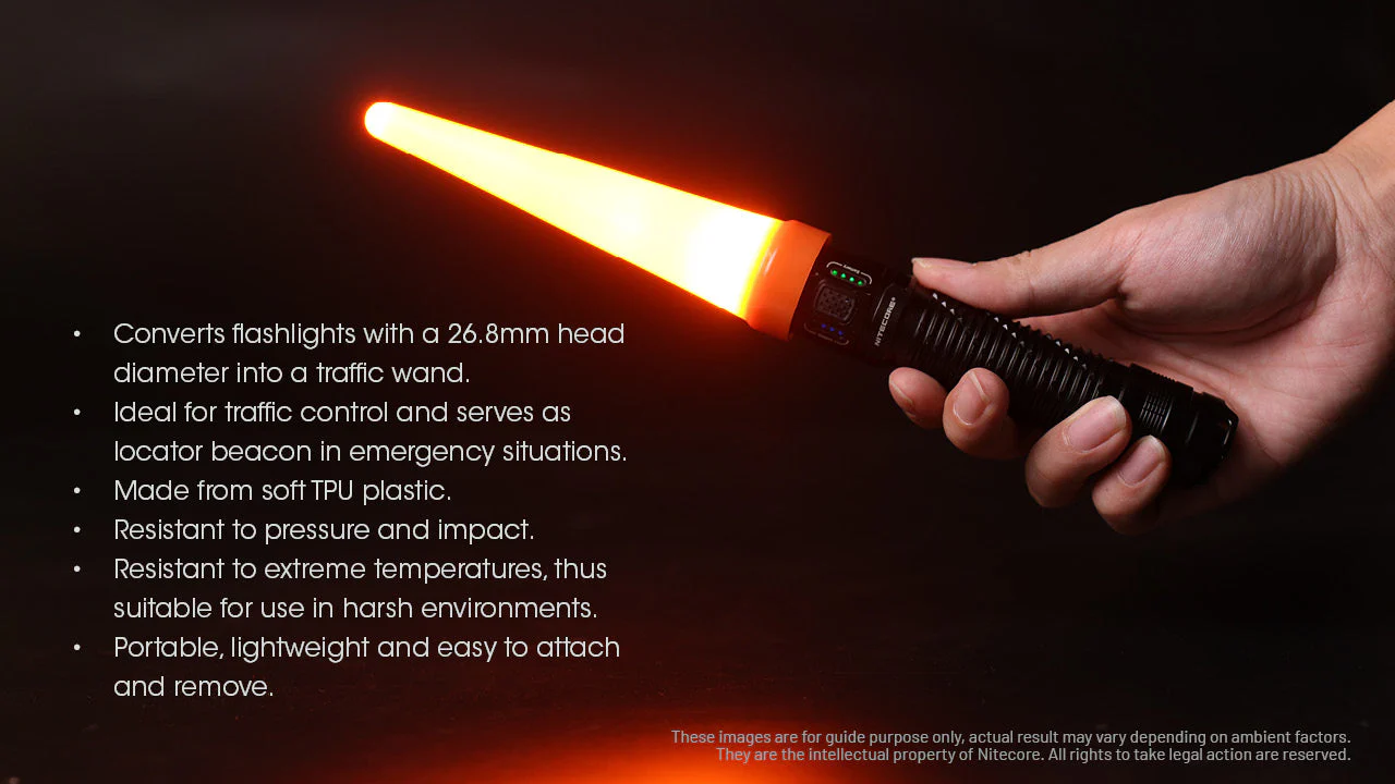 Nitecore 26mm Traffic Wand (NTW26) for MH12 Pro, MT1C Pro, and MT2C Pro - Image 2