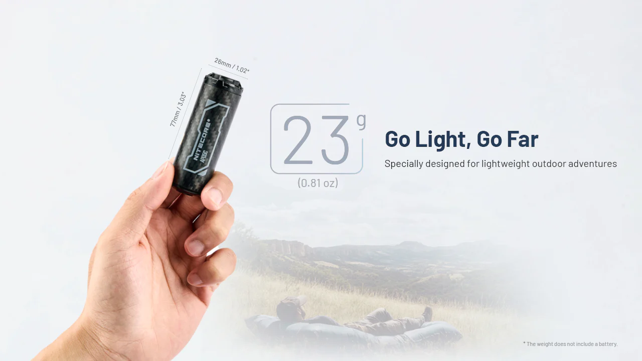 Nitecore AP05C Ultra Lightweight Carbon Fiber Air Pump - Image 3
