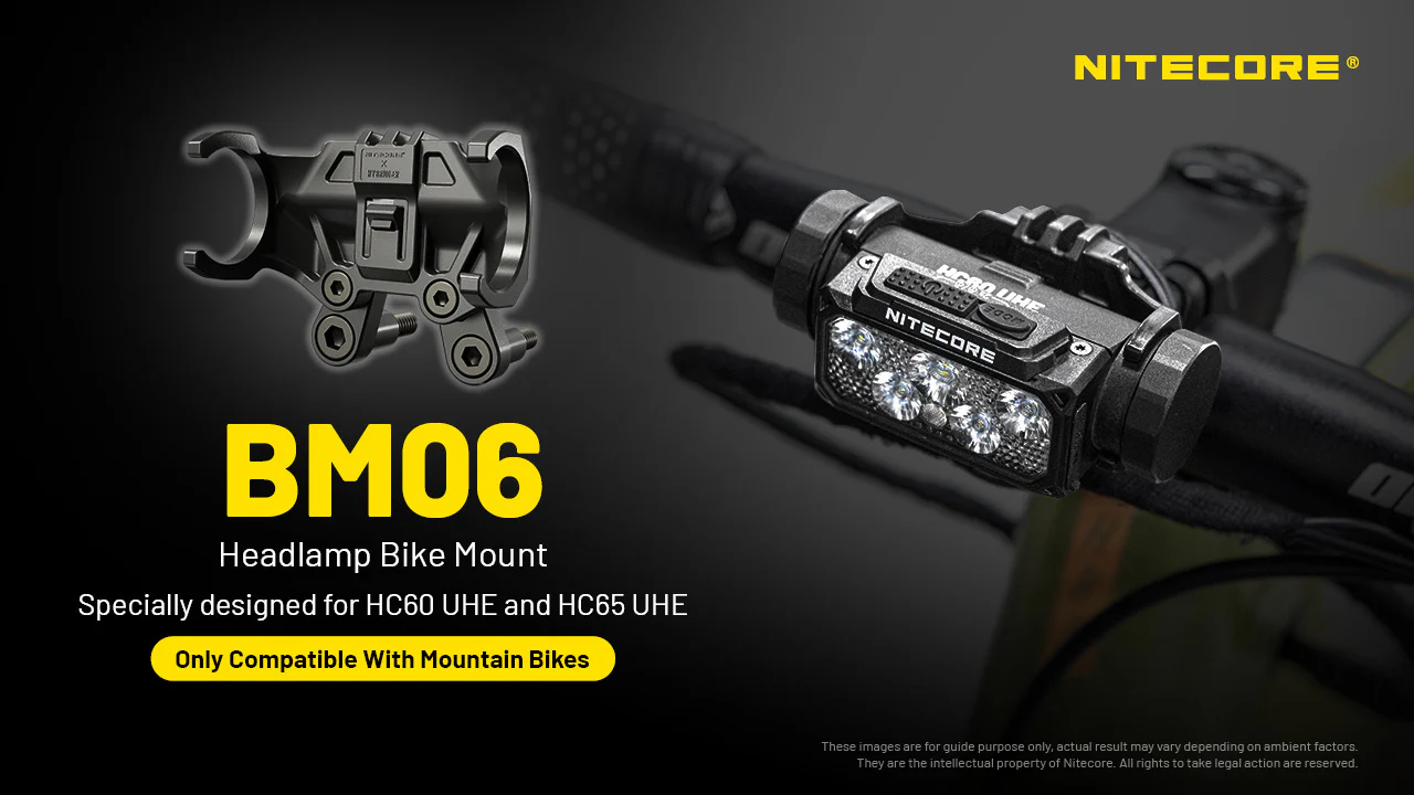 Nitecore BM06 Headlamp Bike Mount for HC60 UHE and HC65 UHE - Image 2
