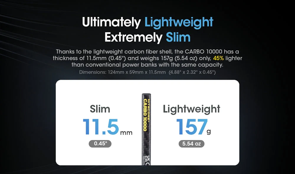 Nitecore Carbo 10000 Lightweight QC 10000mAh Power Bank - Image 7