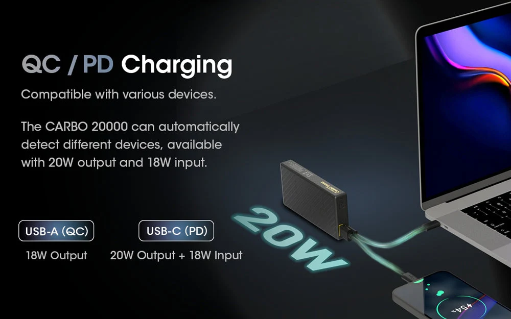 Nitecore Carbo 20000 Lightweight QC 20000mAh Power Bank - Image 5