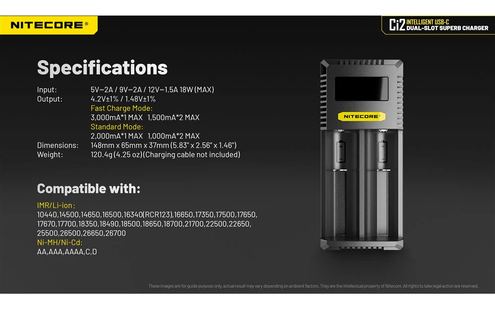 Nitecore Ci2 Dual Slot Universal Battery Charger - Image 11