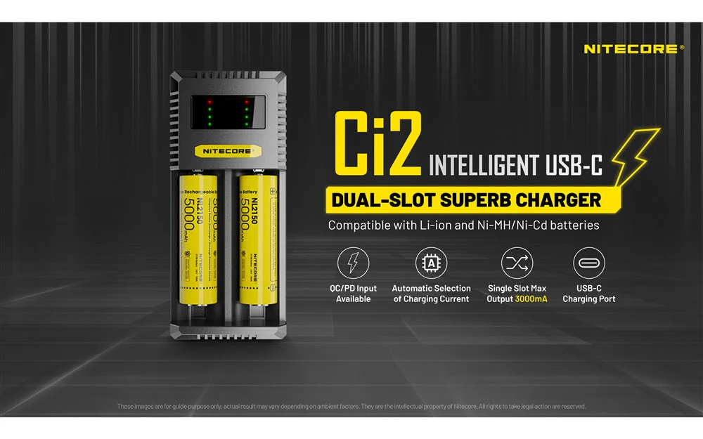 Nitecore Ci2 Dual Slot Universal Battery Charger - Image 2