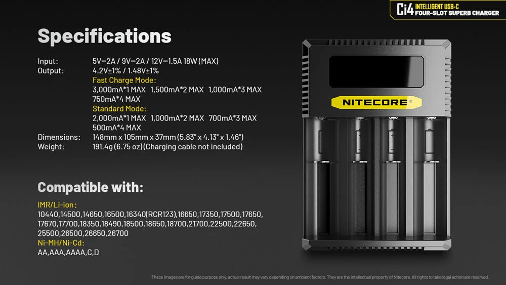 Nitecore Ci4 Four Slot Universal Battery Charger - Image 11