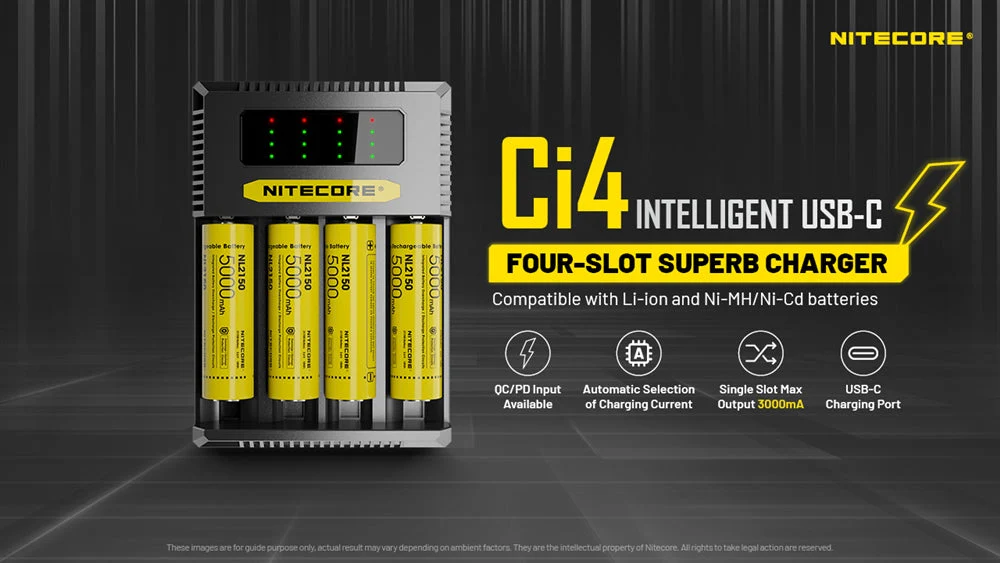 Nitecore Ci4 Four Slot Universal Battery Charger - Image 2