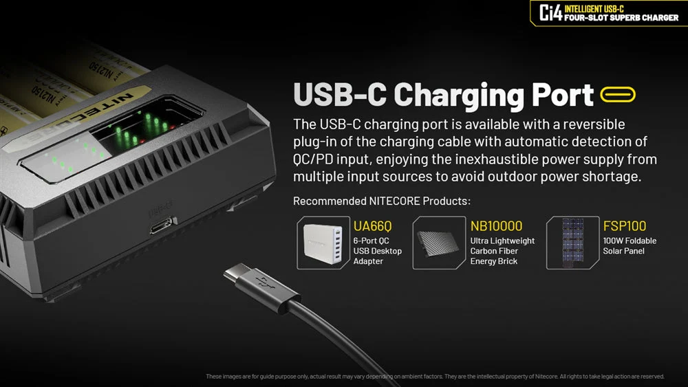 Nitecore Ci4 Four Slot Universal Battery Charger - Image 4