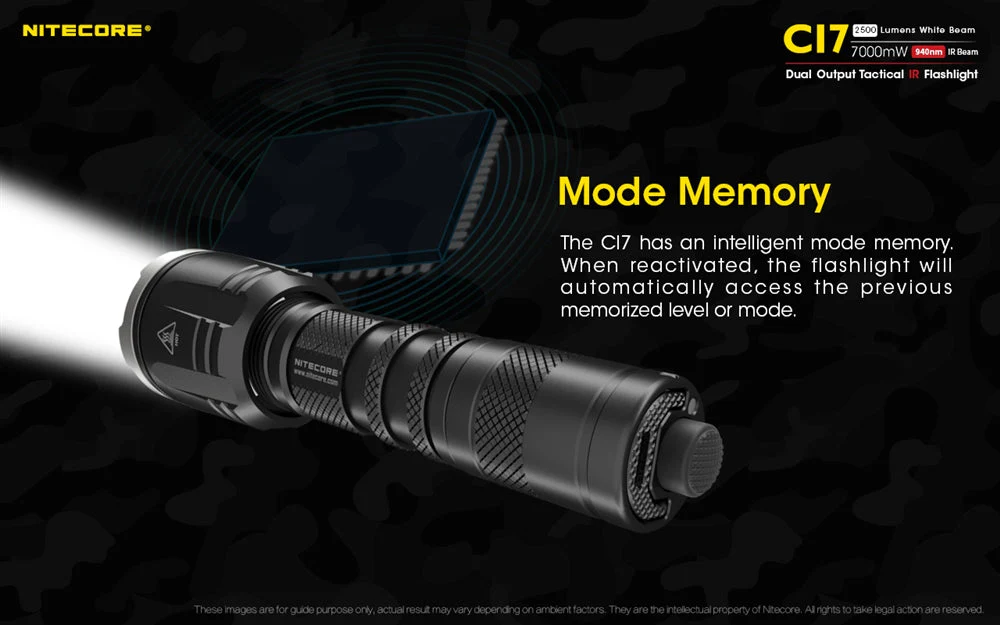 Nitecore CI7 2500 Lumen Infrared Flashlight with IR Illuminator - Image 10