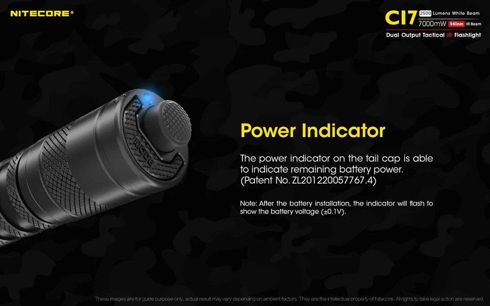Nitecore CI7 2500 Lumen Infrared Flashlight with IR Illuminator - Image 11