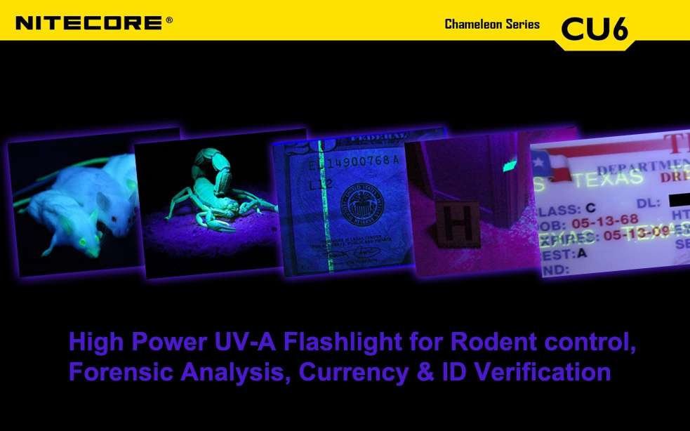 Nitecore CU6 440 Lumen UV LED Flashlight - Image 3