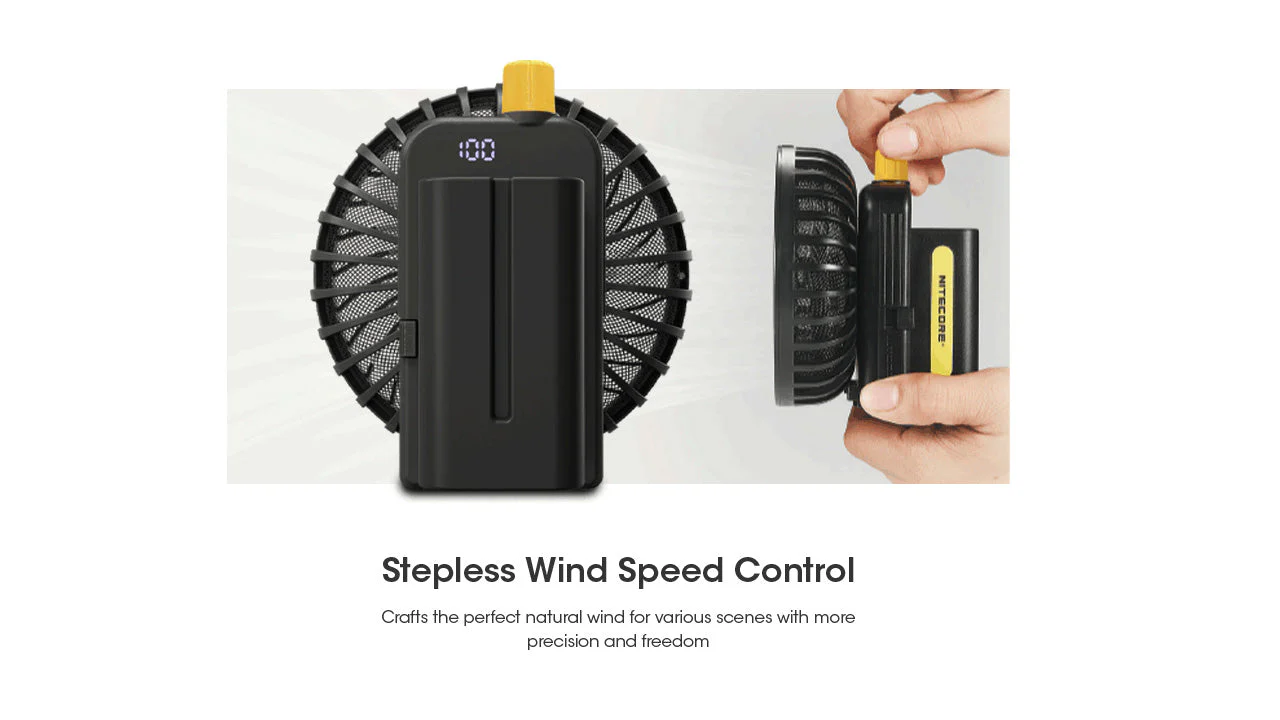 Nitecore CW10 Portable Cordless Wind Hair Blower Fan - Image 10