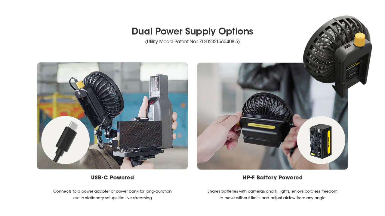 Nitecore CW10 Portable Cordless Wind Hair Blower Fan - Image 5