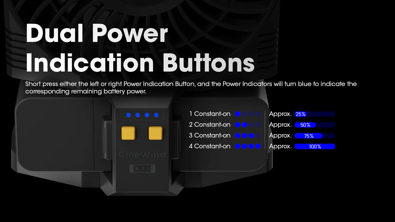 NITECORE CW30 Portable Cordless Photography Fan - Image 11