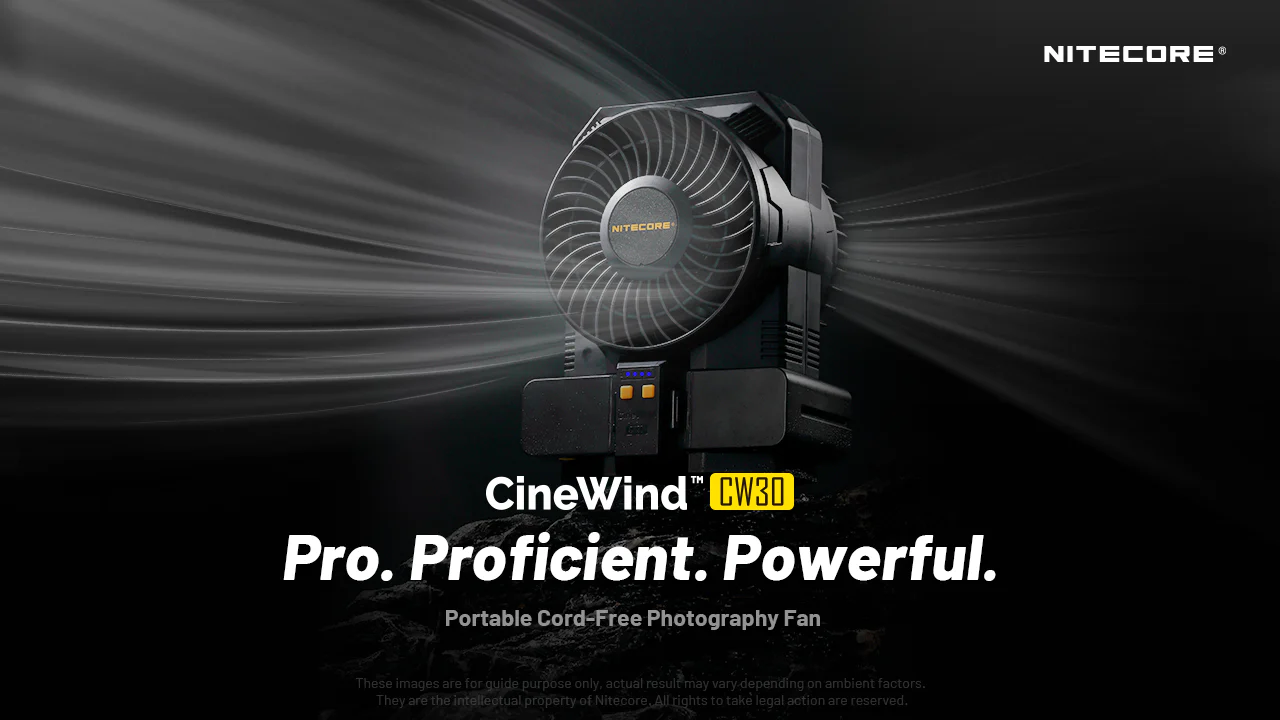 NITECORE CW30 Portable Cordless Photography Fan - Image 2