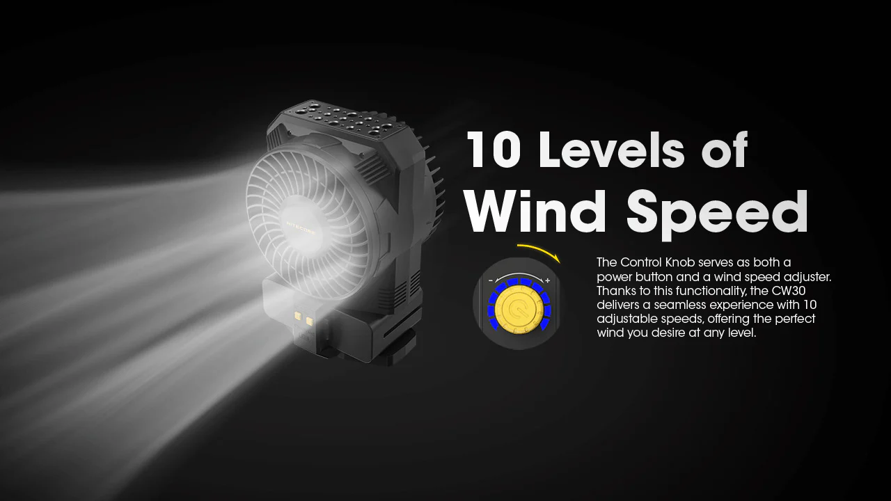 NITECORE CW30 Portable Cordless Photography Fan - Image 5