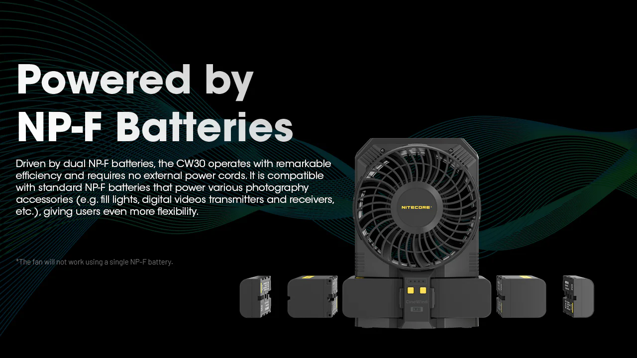 NITECORE CW30 Portable Cordless Photography Fan - Image 6