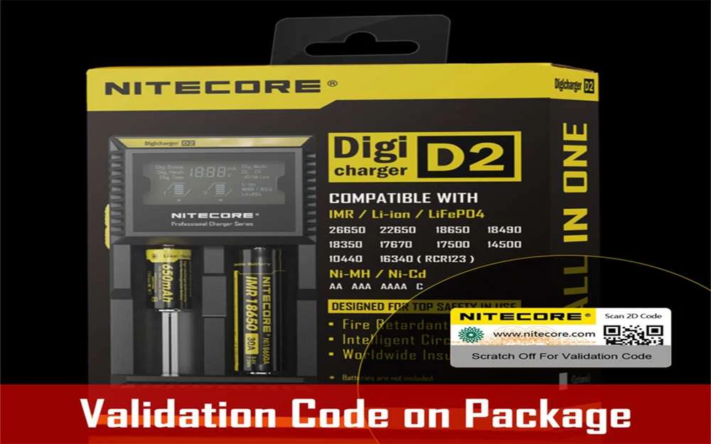 Nitecore D2 Digicharger Universal Charger 18650 RCR123A 17650 17670 14500 AA AAA - Image 7