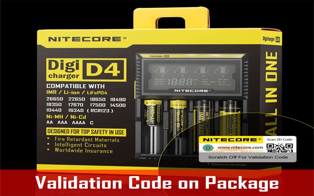 Nitecore D4 Digicharger Universal Charger 18650 RCR123A 17650 17670 14500 AA AAA - Image 6