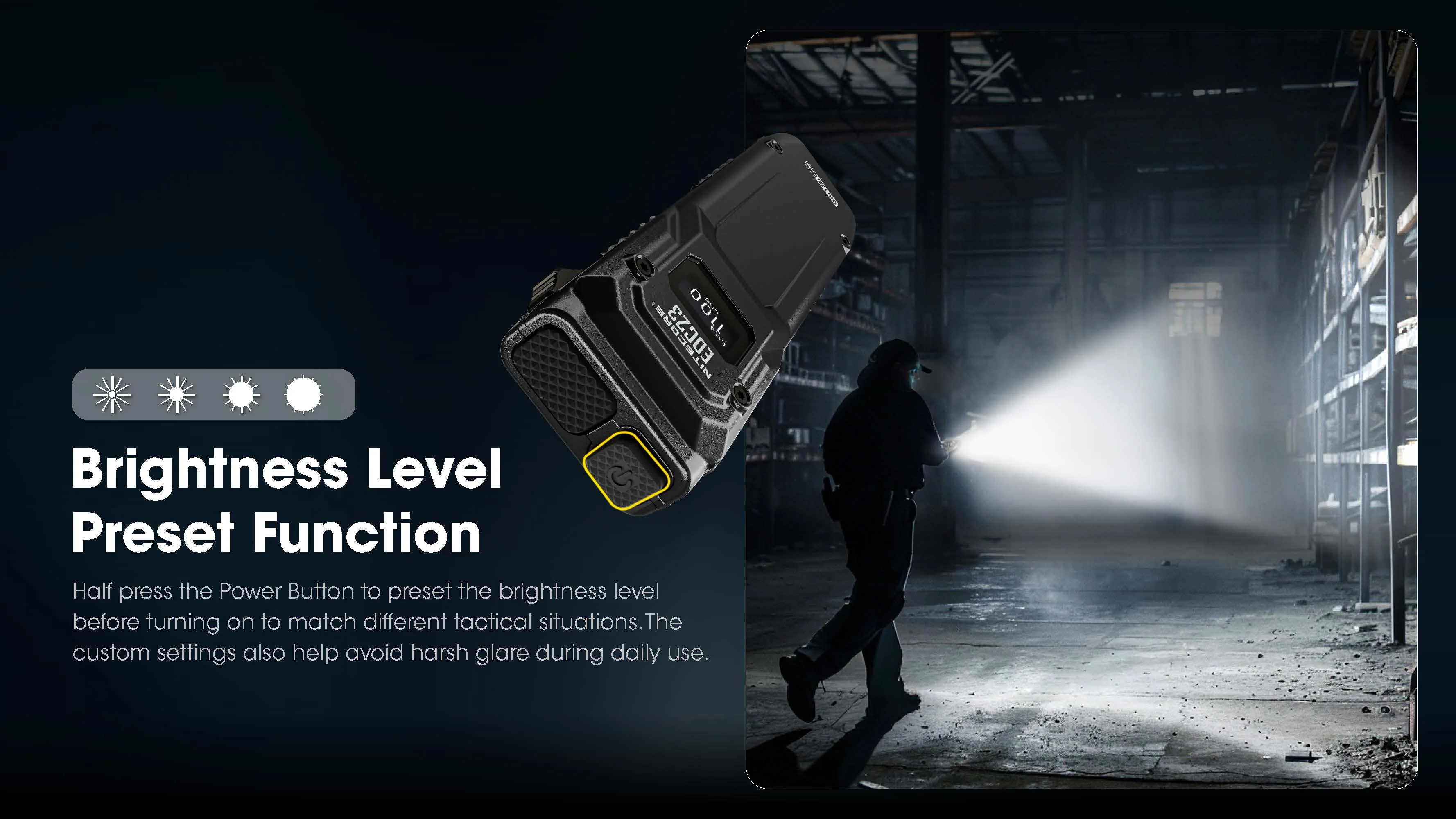 Nitecore EDC23 2500 Lumen USB-C Rechargeable Ultra-Slim EDC Flashlight - Image 6