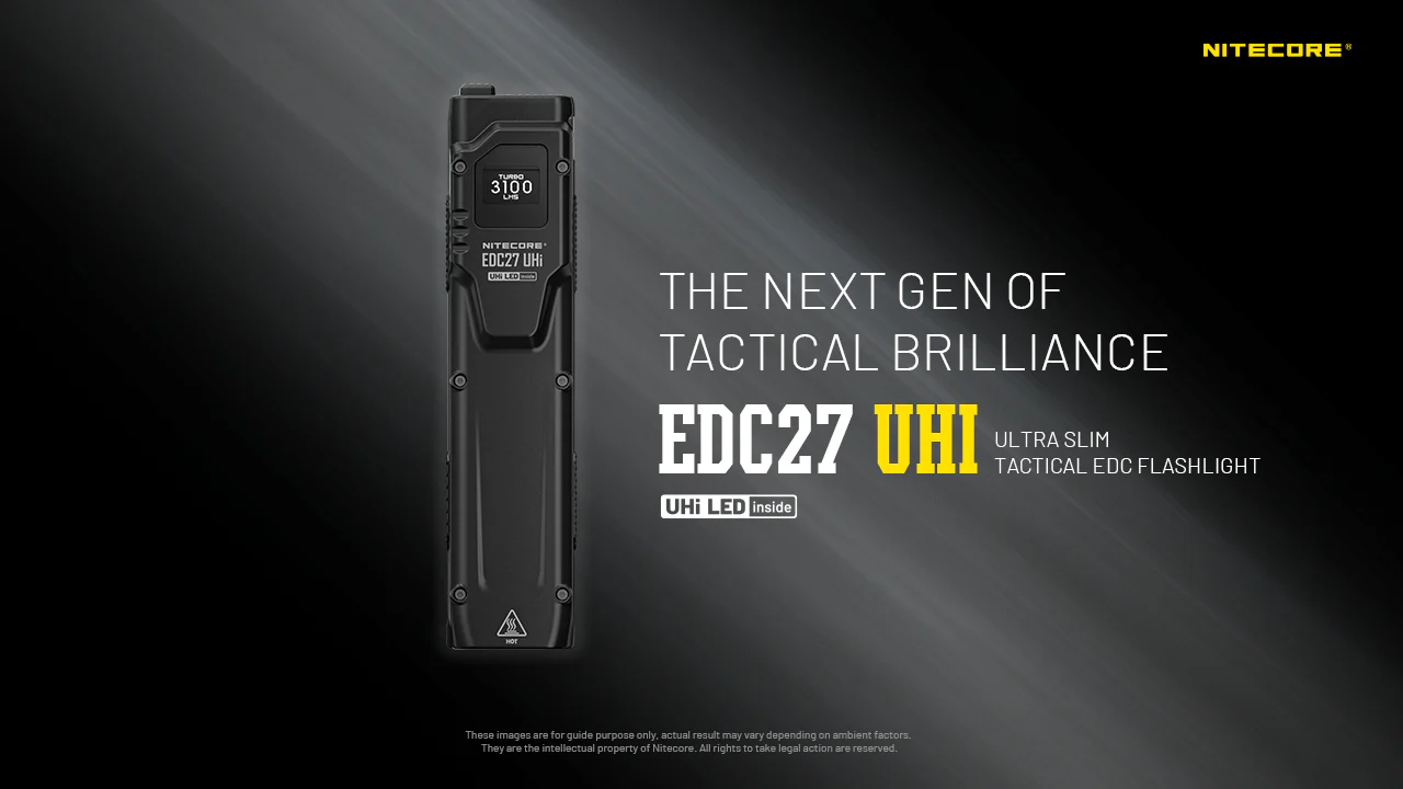 Nitecore EDC27 UHi 3100 Lumen Ultra Slim Flat EDC Flashlight - Image 2
