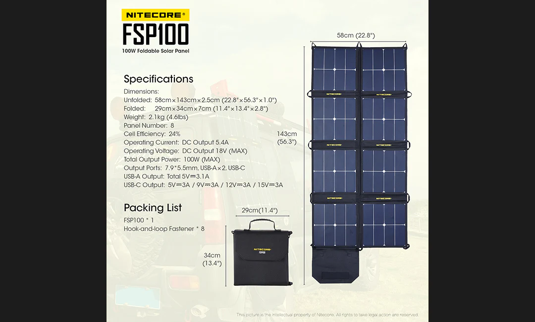 Nitecore FSP100 100 Foldable Solar Panel - Image 11