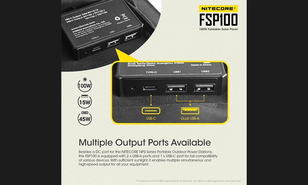 Nitecore FSP100 100 Foldable Solar Panel - Image 5