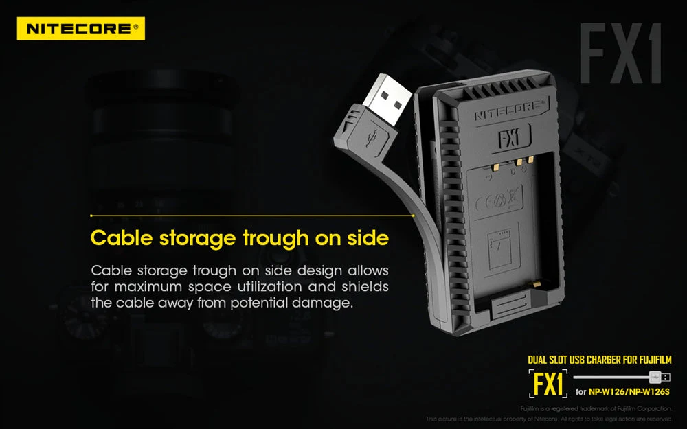 Nitecore FX1 Charger for Fujifilm NP-W126 and NP-W126S Camera Batteries - Image 10