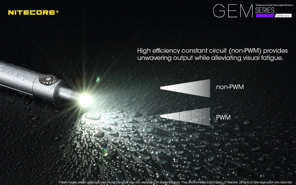 Nitecore GEM10UV UV LED Flashlight, Infinitely Adjustable Brightness for Gem Identification - Image 9