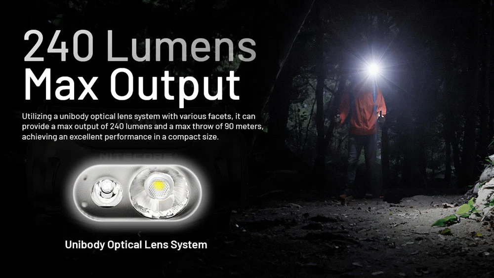 NITECORE HA11 240 Lumen Lightweight Headlamp - Use 1xAA - Image 2