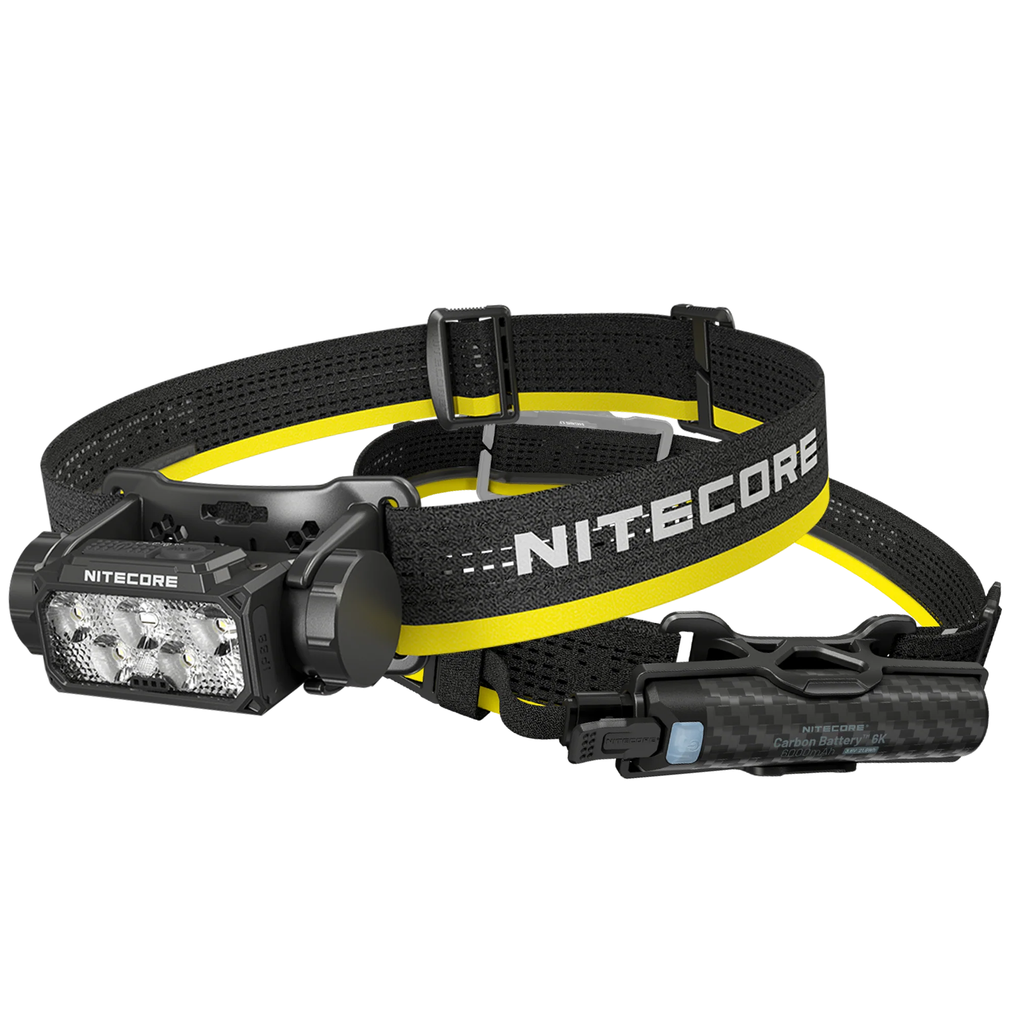 Nitecore HC60 UHE 1600 Lumen Rechargeable Headlamp with Carbon Battery 6K Extended Runtime Kit