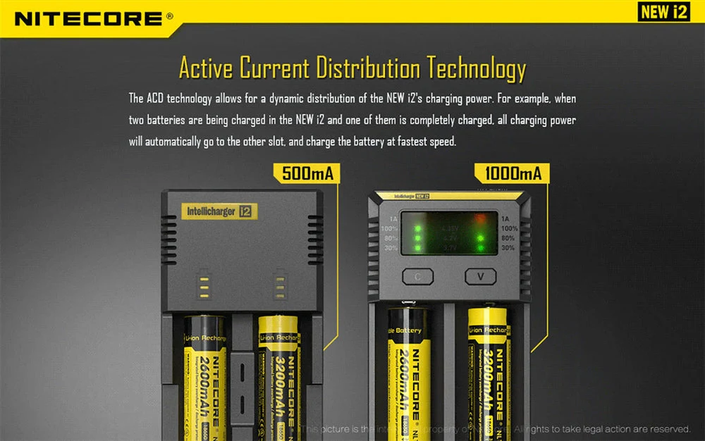 Nitecore i2 Intellicharger Two-Channel Charger - for 18650 etc - Image 4