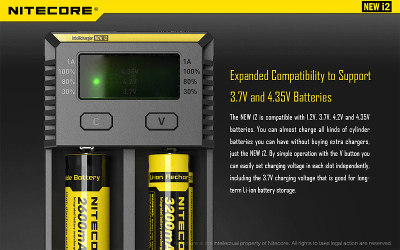 Nitecore i2 Intellicharger Two-Channel Charger - for 18650 etc - Image 5