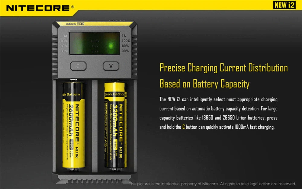 Nitecore i2 Intellicharger Two-Channel Charger - for 18650 etc - Image 6