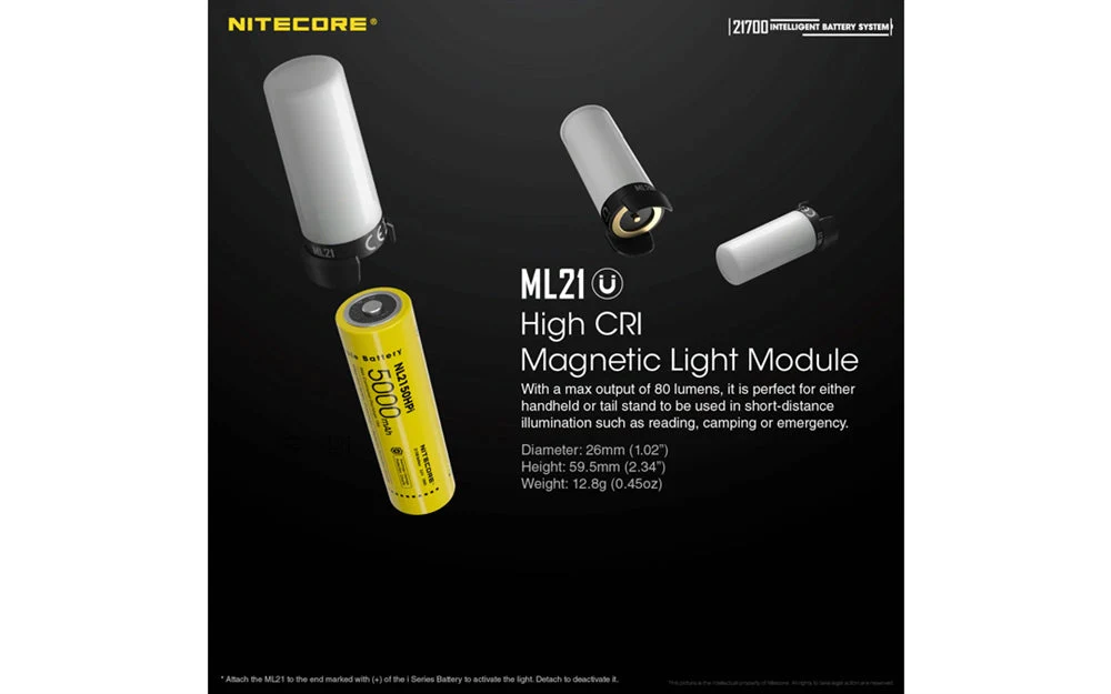 Nitecore Intelligent 21700 Battery System - MPB21 Kit: Lantern, Dual Function Battery Charger - Image 4