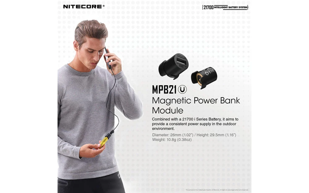 Nitecore Intelligent 21700 Battery System - MPB21 Kit: Lantern, Dual Function Battery Charger - Image 6