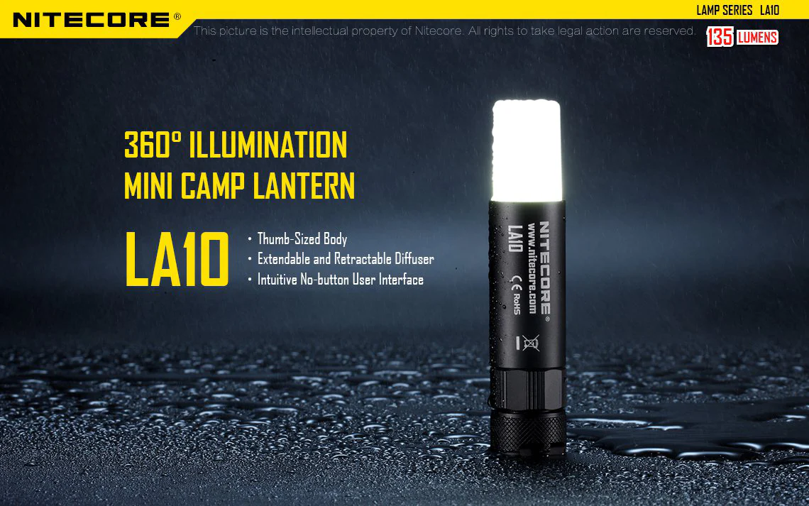 Nitecore LA10 Mini 135 Lumen Lantern - 1xAA - Image 2