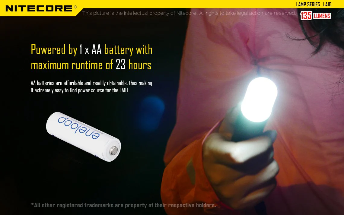 Nitecore LA10 Mini 135 Lumen Lantern - 1xAA - Image 7