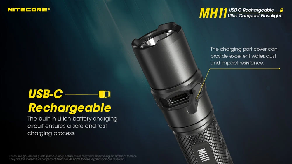 Nitecore MH11 1000 Lumen USB-C Rechargeable Flashlight - Image 5