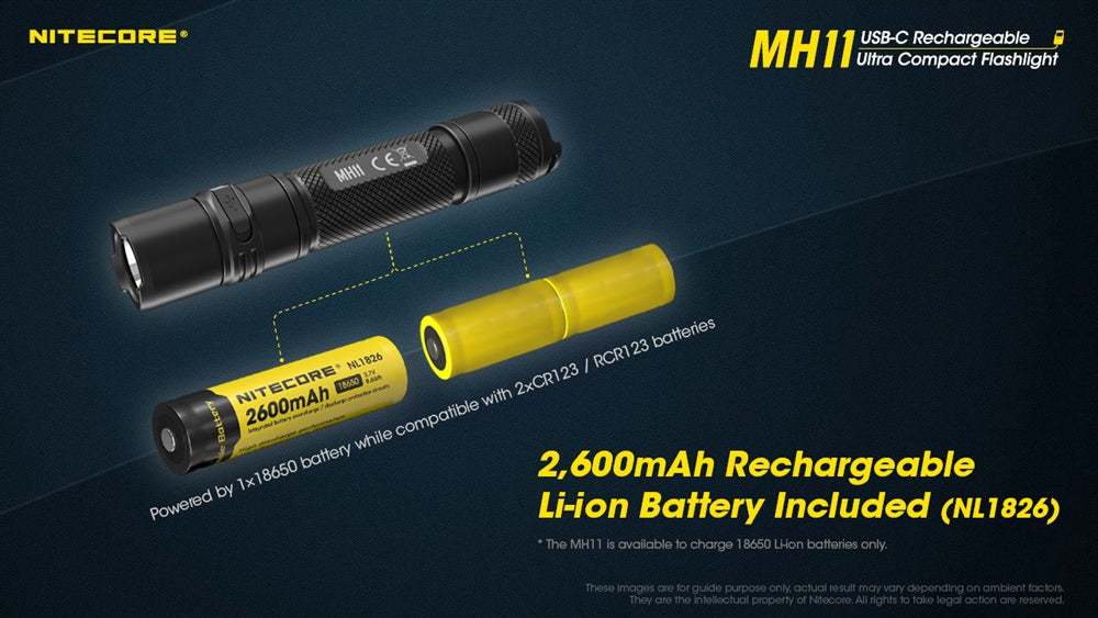 Nitecore MH11 1000 Lumen USB-C Rechargeable Flashlight - Image 6