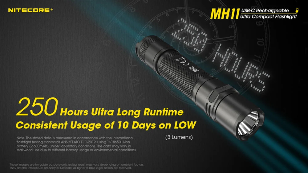 Nitecore MH11 1000 Lumen USB-C Rechargeable Flashlight - Image 7