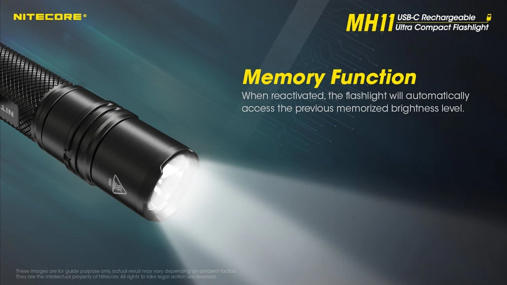 Nitecore MH11 1000 Lumen USB-C Rechargeable Flashlight - Image 8